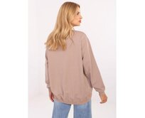 Tmavě béžová dámská mikina s polokrkem BASIC FEEL GOOD Vícebarevný, S/M