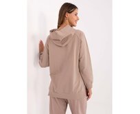 Tmavě béžová mikina basic oversize střihu Vícebarevný, Univerzální