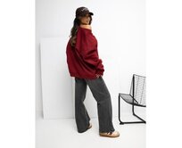 Bordová mikina s podšívkou bez kapuce RUE PARIS Kaštanová, Univerzální