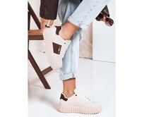 Dámské tenisky na platformě béžové Béžová, 39