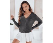 Dámský kardigan CHICGLOW, tmavě šedá barva Břidlicová, S/M