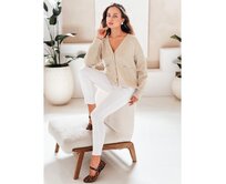 Dámský kardigan SORELIE béžový Oranžová, S/M