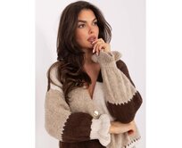 Ecru-hnědý oversize svetr RUE PARIS Hnědá, Univerzální