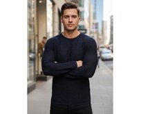 Pánský svetr, tmavě modrý Námořnická modrá, S