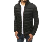 Pánská bunda prošívaná přechodová černá Černá, XXL