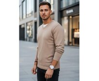 Pánský svetr s výstřihem do V, kamelový Karamelová, XXL