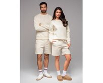 UNISEX mikina + šortky – krémová V2 Z108 Krémová, M/L