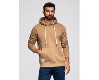 Pánská mikina BASIC s kapucí a klokaní kapsou – hnědá V2 B1674 Hnědá, S