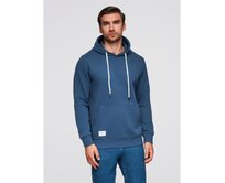 Pánská mikina BASIC s kapucí a klokaní kapsou – tmavě modrá V4 B1674 Námořnická modrá, S