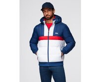 Barevná retro pánská sportovní bunda – modrá a bílá V1 OM-JALP-0296 Modrá, S