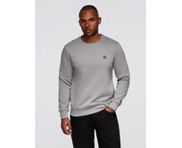 Klasická pánská mikina s kulatým výstřihem – šedá V4 OM-SSNZ-0243 Šedá, S