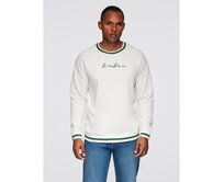 Pánská mikina s raglánovými rukávy a kontrastními detaily – bílá V2 OM-SSNZ-0244 Bílá, XS