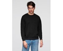 Pánská mikina RELAXED FIT s reliéfními písmeny – černá V1 B1712 Černá, S