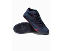 Pánské boty tenisky s kontrastními prvky - tmavě modré V3 OM-FOTH-0125 Námořnická modrá, 41