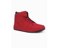 Pánské zateplené kotníkové tenisky – červené V1 OM-FOSH-0123 Červená, 40