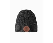 Pánská čepice s kulatou reliéfní nášivkou – grafitová V1 OM-ACWH-0121 Tmavě šedá, Univerzální