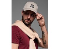 Pánská kšiltovka s logem – popelová V4 OM-ACCS-0100 Šedá, Univerzální