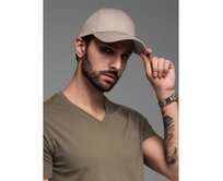 Pánská baseballová čepice s ozdobnou výšivkou – popelová V3 OM-ACCS-0102 Šedá, Univerzální