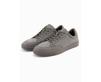 Pánské jednobarevné boty ve streetwearovém stylu – olivové V4 OM-FOTL-0183 Olivová, 40