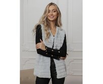 Dámská vesta VLR008 – světle šedá Šedá, S