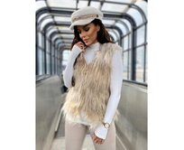 Dámská vesta VLR010 – béžová Béžová, S