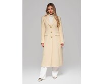 Dámská vesta se zlatými knoflíky LARICA OW-COLC-0103 v1 – zlomená bílá Bílá, M