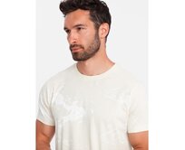 Pánské bavlněné tričko s esy-flores krémová Krémová, S