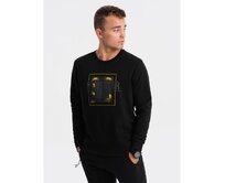 Pánská mikina bez potisku V1 OM-SSPS-0157 černá Černá, XL