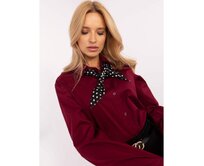 Bordó bavlněné tričko s límečkem Kaštanová, Univerzální