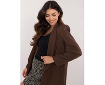 Čokoládová bunda s podšívkou z viskózy Hnědá, Univerzální