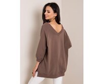 Dámská mikina Sally RUE PARIS světle hnědá Hnědá, L/XL