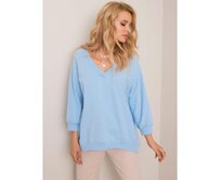 Dámská mikina Sally RUE PARIS světle modrá Světle modrá, S/M