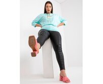 Dámská halenka z bavlny plus size ELLISON mátově zelená Mátová, Univerzální