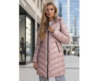 Dámská zimní dlouhá prošívaná bunda, fialová Fialová, S