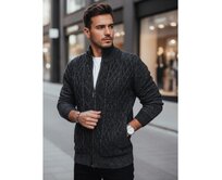 Pánský svetr rozepínací tmavě šedý Břidlicová, XL
