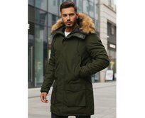 Pánská zimní bunda, zelená Khaki, M