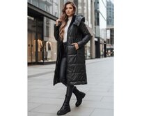 Dámská přechodová bunda ORVITA, prošívaná, s kapucí, černá Černá, S