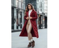 Dámská zimní bunda WARMISSA, prošívaná, vínová Kaštanová, S