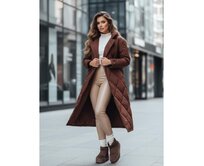 Dámská bunda WARMISSA prošívaná hnědá Hnědá, S