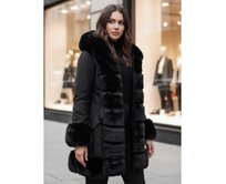 Dámská bunda s kožešinou FURRWINT černá Černá, S