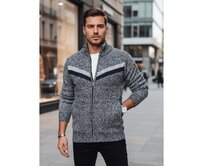 Pánský svetr rozepínací světle šedý Světle šedá, L