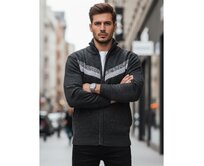 Pánský svetr rozepínací tmavě šedý Břidlicová, L