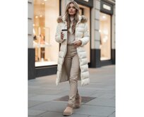 Dámská zimní prošívaná bunda s kapucí CROMBILA bílá Bílá, S