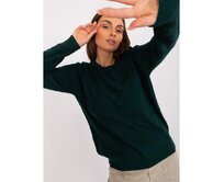 Dámský svetr s bavlnou ABONI tmavě zelený Tmavě zelená, Univerzální