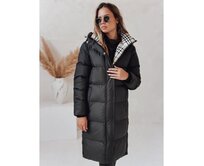 Dámská zimní bunda WINTERMISS dlouhá prošívaná s kapucí černá Černá, M