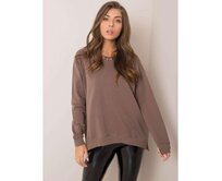 Dámská mikina Leila RUE PARIS hnědá Hnědá, S/M