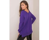 Dámská mikina Leila RUE PARIS tmavě fialová Vícebarevný, S/M