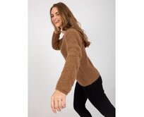 Dámský svetr OCH BELLA  hnědý Hnědá, Univerzální
