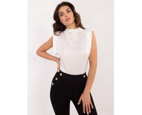 Bílá společenská halenka s třpytivými aplikacemi Bílá, Univerzální