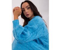 Dámské šaty s dlouhými rukávy SLASA modré Modrá, Univerzální